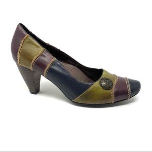 Spring Step Sauci Olive comfort heels
